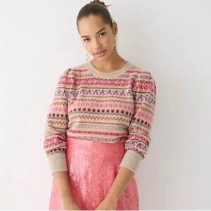 J.Crew Cherry Fair Isle Sweater